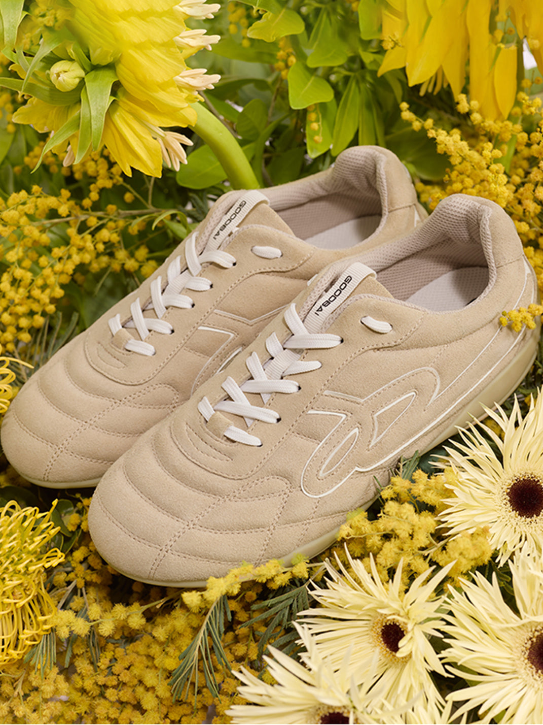 GOODBAI | Retro Velvet Soccer Football Flat Trainer-Beige - PSYLOS 1, GOODBAI | Retro Velvet Soccer Football Flat Trainer-Beige, Retro Trainers, GOODBAI, PSYLOS 1